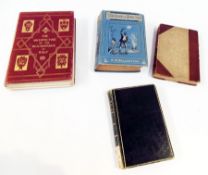 A quantity of antiquarian books with pictoral covers, leather bound, marble boards, etc.,