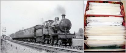A quantity of later printed train-related photographs, including Real Photographs, Historical