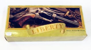 An Italian replica USA 1860 American steel cult revolver (boxed) (non firing, barrel blocked)