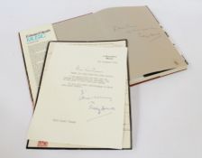 Three letters signed Edward Heath circa 1960's/1970 and "Music, a joy for life" by Edward Heath, a