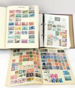 An extensive collection of stamps in albums on leaves, etc, worldwide with investigation needed