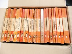 Quantity of Penguin paperback fiction (in orange covers) to include:-
Lawrence, D.H., Huxley,