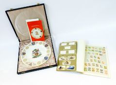 An album of Wills cigarette cards, a quantity of stamps to include Netherlands and The Colonies