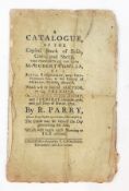 "A Catalogue of the Capital Stock of Bulls, Cows and Sheep, the property of the late Mr Robert