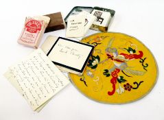 A quantity of assorted letters to include:- envelopes from Lord Beatty and assorted collectables,