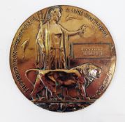 A WWII bronze death plaque awarded to Augustin Stephens
