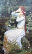 Oil on canvas 
After John William Waterhouse
"Ophelia", 85 x 50cm