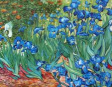 Oil on canvas 
After Vincent Van Gogh
Irises, 70 x 90