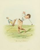 Set of five golfing cartoons
R.D. Dobson 
"Bunkered", "Beginners Luck", "The First Lesson", "Getting