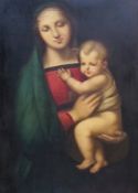 Oil on canvas
After Raphael 
"Madonna del Granduca", study of the Madonna and child, 41cm x 28cm