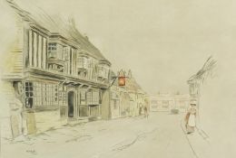 Watercolour drawing
W Stubbs
"The Star Inn, Alfriston", signed and dated 1929, 27cm x 38cm