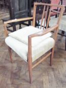 Set of six 20th century oak carved dining chairs comprising of two carvers and four singles with
