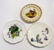 Royal Worcester Vitreous hand-painted plate and eight other plates (9)