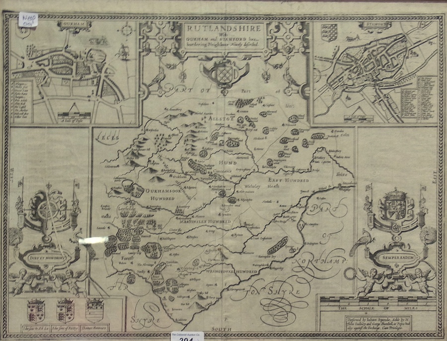 Map of Rutlandshire with Oukham and Stanford
After John Spede, 38cm x 50cm
