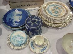 Royal Worcester Christmas plates, Wedgwood blue Jasperware, Spode Christmas plates and others (17)