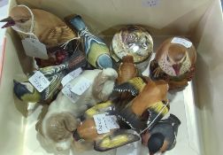 A quantity of Royal Worcester bird models, to include "Thrush", "Goldfinch" and others (1 box)