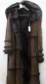 A "Joseph" full length brown shearling coat, labelled "Joseph by Karl Donoghue"