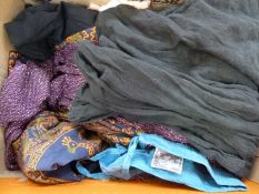 Quantity of costume to include two skirts, long wrap skirt, purple net leggings and other items (1