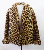 A vintage fur jacket, possibly leopard