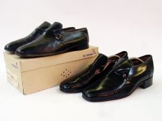 A quantity of lady's and gentlemen's shoes including a pair boxed Charles Jourdan strappy