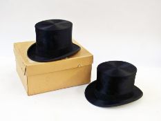 Dunn & Co, London top hat, size 7, in box and another Austin Reid Ltd, Regent Street top hat in