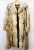 A vintage fox fur coat (possibly wolf)