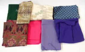 Quantity of linen-mix Liberty style fabric and other assorted fabrics (1 box)