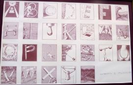 Lithograph
Anthony Earnshaw (1924-2001) 
"Secret Alphabet No.4", signed in pencil and dated 1976,