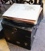 Two gramophones and a quantity of records