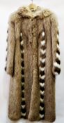A rare "Bill Gibb" full length Arctic Fox fur coat, circa 1973, size 10/12