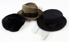 A gentleman's trilby by Lincoln Bennett, various gentleman's undergarments, black patent dance