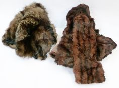 Vanderplank of Cheltenham fur shawl, another and another in black fur (3) (1 box)