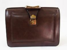 A modern leather briefcase