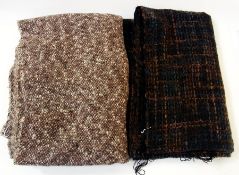 A quantity of pure wool lightweight tweed material, and another  similar (2)