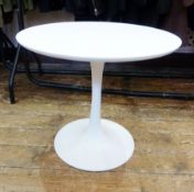 Modern painted circular coffee table, height 51.5cm