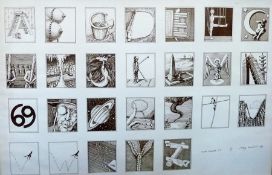 Lithograph
Anthony Earnshaw (1924-2001) 
"Secret Alphabet No.7", signed in pencil and dated 1976,