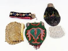 Quantity of beaded purses, belts and evening bags (1 box)