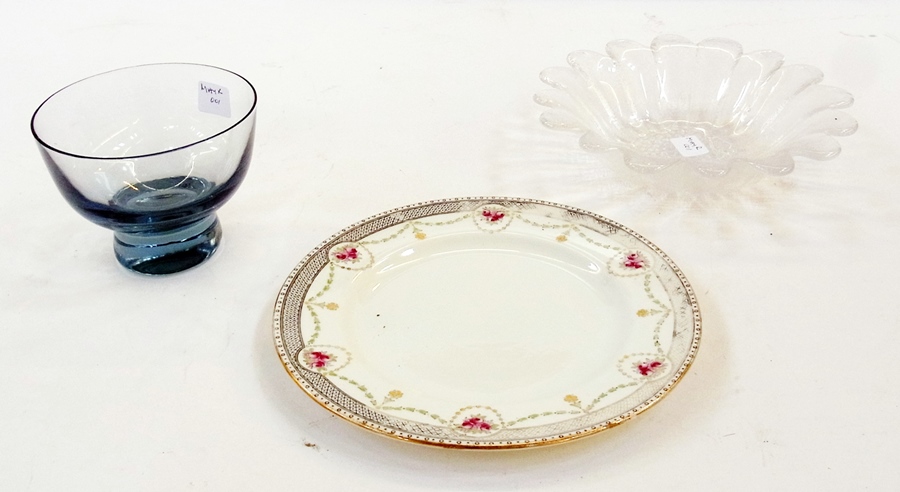 Quantity decorative ceramics to include:- Dartington "Daisy" glass, Aynsley plates, Whitefriars