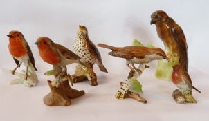 Various pottery birds and figurines to include Beswick (6)