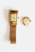 A Zenith 9ct gold-cased lady's octagonal-shaped wristwatch, together with a gentleman's Federal