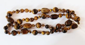 A tiger's-eye bead necklace
