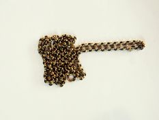 Gold-coloured metal belcher chain, 2.74g approx.