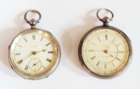 A Gibbs silver-cased open-faced chronograph stopwatch, with sweep second hand, hallmarked Chester