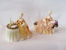 Royal Doulton figures "Meditation"  and "Reverie", HN2330 and HN2306 (2)
