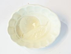 Small creamware jelly mould, pomegranate pattern, shaped oval, 9.5cm long
