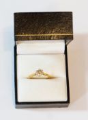 18ct gold solitaire diamond ring (approx 0.65ct) in box
