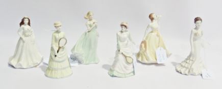 Coalport figurines for Wimbledon, limited edition of 500, "The First Serve", "The Tennis Party", and