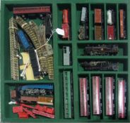 Hornby 00 gauge train set, Sir Nigel Gresley and two tank locos No.80054 with tinplate rolling