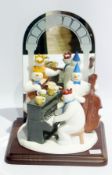 Coalport The Snowman model "The Band Plays On" No.1624 with mirrored back stand