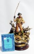 Capodimonte figure "The Fisherman" by Luicianna Cazzola with certificate of authenticity dated 1979,